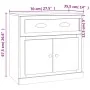 Schwarzer Sperrholz-Sideboard 70x35,5x67,5 cm von , Sideboards - Ref: Foro24-816425, Preis: 97,38 €, Rabatt: %