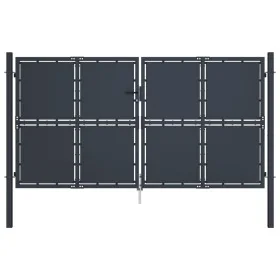 Anthrazitgraue Gartentür aus Stahl 300x175 cm von , Gartentore - Ref: Foro24-144527, Preis: 600,52 €, Rabatt: %