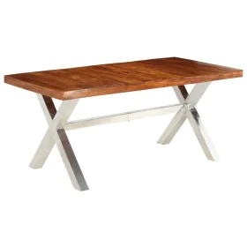 Massiver Esstisch aus Holz 180x90x76 cm von , Küchen- und Esstische - Ref: Foro24-245639, Preis: 365,48 €, Rabatt: %