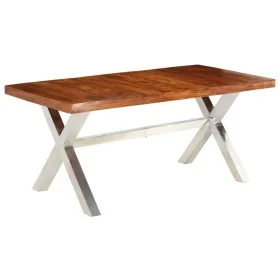 Solid wood dining table 180x90x76 cm by , Kitchen and dining tables - Ref: Foro24-245639, Price: 365,52 €, Discount: %