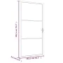 Innentür aus Glas ESG und weißem Aluminium 102,5x201,5 cm von , Türen für zu Hause - Ref: Foro24-350571, Preis: 229,33 €, Rab...