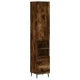 Rauchiger Eichenfurnier-Holzschrank 34,5x34x180 cm von , Sideboards - Ref: Foro24-3198934, Preis: 112,47 €, Rabatt: %