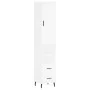 Tall white plywood highboard 34.5x34x180 cm by , Sideboards - Ref: Foro24-3198929, Price: 110,44 €, Discount: %