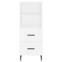 Hoher Schrank aus weißem Sperrholz 34,5x34x180 cm von , Sideboards - Ref: Foro24-3198929, Preis: 110,44 €, Rabatt: %