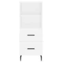 Tall white plywood highboard 34.5x34x180 cm by , Sideboards - Ref: Foro24-3198929, Price: 110,44 €, Discount: %
