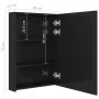 Armario de baño con espejo LED negro brillante 50x13x70 cm de vidaXL, Tocadores de baño - Ref: Foro24-326496, Precio: 115,66 ...