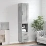 Aparador de madera contrachapada gris hormigón 34,5x34x180 cm de , Aparadores - Ref: Foro24-3200293, Precio: 105,72 €, Descue...