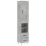 Aparador de madera contrachapada gris hormigón 34,5x34x180 cm de , Aparadores - Ref: Foro24-3200293, Precio: 105,72 €, Descue...