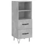 Aparador de madera contrachapada gris hormigón 34,5x34x180 cm de , Aparadores - Ref: Foro24-3200293, Precio: 105,72 €, Descue...