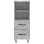 Aparador de madera contrachapada gris hormigón 34,5x34x180 cm de , Aparadores - Ref: Foro24-3200293, Precio: 105,72 €, Descue...