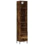 Smoked oak plywood sideboard 34.5x34x180 cm by , Sideboards - Ref: Foro24-3189778, Price: 99,44 €, Discount: %