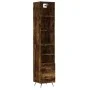 Smoked oak plywood sideboard 34.5x34x180 cm by , Sideboards - Ref: Foro24-3189738, Price: 91,98 €, Discount: %