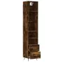 Rauchiger Eichenfurnier-Holzschrank 34,5x34x180 cm von , Sideboards - Ref: Foro24-3189738, Preis: 91,98 €, Rabatt: %