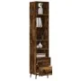 Aparador de madera contrachapada roble ahumado 34,5x34x180 cm de , Aparadores - Ref: Foro24-3189786, Precio: 95,42 €, Descuen...