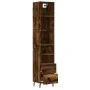 Aparador de madera contrachapada roble ahumado 34,5x34x180 cm de , Aparadores - Ref: Foro24-3189786, Precio: 95,42 €, Descuen...