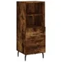 Aparador de madera contrachapada roble ahumado 34,5x34x180 cm de , Aparadores - Ref: Foro24-3189786, Precio: 95,42 €, Descuen...