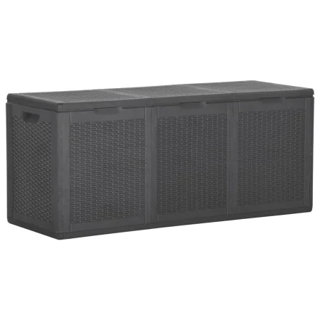 Aufbewahrungsbox für den Garten 270 L PP Rattan Schwarz von , Aufbewahrungsboxen für den Außenbereich - Ref: Foro24-151229, P...