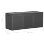 Aufbewahrungsbox für den Garten 270 L PP Rattan Schwarz von , Aufbewahrungsboxen für den Außenbereich - Ref: Foro24-151229, P...