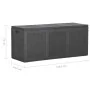 Caja de almacenaje para jardín 270 L PP ratán negra de , Cajas de almacenaje para exteriores - Ref: Foro24-151229, Precio: 11...