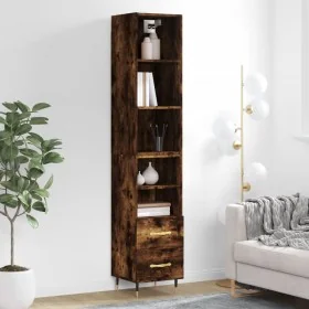 Smoked oak plywood sideboard 34.5x34x180 cm by , Sideboards - Ref: Foro24-3189746, Price: 90,74 €, Discount: %