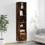 Rauchiger Eichenfurnier-Holzschrank 34,5x34x180 cm von , Sideboards - Ref: Foro24-3189746, Preis: 90,69 €, Rabatt: %