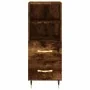 Rauchiger Eichenfurnier-Holzschrank 34,5x34x180 cm von , Sideboards - Ref: Foro24-3189746, Preis: 90,69 €, Rabatt: %