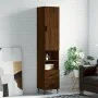 Tall oak brown plywood highboard 34.5x34x180 cm by , Sideboards - Ref: Foro24-3198936, Price: 119,80 €, Discount: %