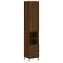 Hoher Schrank aus braunem Eichenfurnierholz 34,5x34x180 cm. von , Sideboards - Ref: Foro24-3198936, Preis: 119,80 €, Rabatt: %