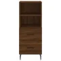 Tall oak brown plywood highboard 34.5x34x180 cm by , Sideboards - Ref: Foro24-3198936, Price: 119,80 €, Discount: %
