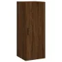 Tall oak brown plywood highboard 34.5x34x180 cm by , Sideboards - Ref: Foro24-3198936, Price: 119,80 €, Discount: %