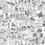 Homestyle Black and White Wallpaper Papers by , Painted paper - Ref: Foro24-434253, Price: 34,41 €, Discount: %