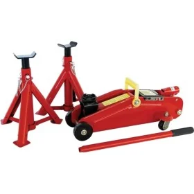 Carpoint Hydraulic jack and 2-piece set of 2000 kg red jack stands by , Forklifts - Ref: Foro24-439333, Price: 109,38 €, Disc...