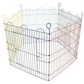 FLAMINGO Rabbit corral 5 pieces Pentagon taupe 90x60 cm multicolor by , Cages and habitats for small animals - Ref: Foro24-43...