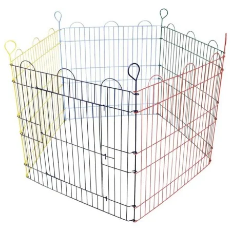 FLAMINGO Kaninchenstall 5-teilig Pentagon Taupe 90x60 cm bunt von , Käfige und Lebensräume für Kleintiere - Ref: Foro24-43965...