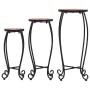 Mesitas de mosaico 3 uds cerámica terracota de , Soportes para macetas - Ref: Foro24-46701, Precio: 87,60 €, Descuento: %
