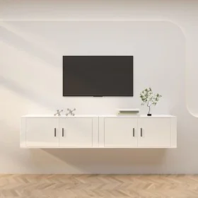 Wand-TV-Möbel 2 Stück glänzendes Weiß 100x34,5x40 cm von , TV-Möbel - Ref: Foro24-3188368, Preis: 149,35 €, Rabatt: %