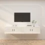 Wall-mounted TV furniture 2 units glossy white 100x34.5x40 cm by , TV Furniture - Ref: Foro24-3188368, Price: 149,35 €, Disco...