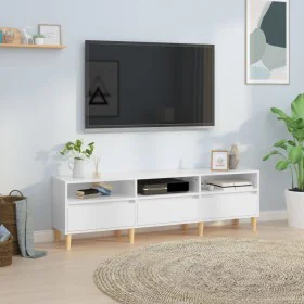 TV-Möbel aus glänzend weißem Sperrholz, 150x30x44,5 cm. von , TV-Möbel - Ref: Foro24-831911, Preis: 93,93 €, Rabatt: %