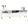 TV stand made of white glossy plywood 150x30x44.5 cm by , TV Furniture - Ref: Foro24-831911, Price: 93,93 €, Discount: %