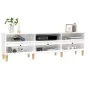 TV stand made of white glossy plywood 150x30x44.5 cm by , TV Furniture - Ref: Foro24-831911, Price: 93,93 €, Discount: %