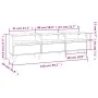 TV-Möbel aus glänzend weißem Sperrholz, 150x30x44,5 cm. von , TV-Möbel - Ref: Foro24-831911, Preis: 93,93 €, Rabatt: %