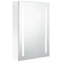 Armario de baño con espejo LED blanco brillante 50x13x70 cm de vidaXL, Tocadores de baño - Ref: Foro24-326501, Precio: 143,86...