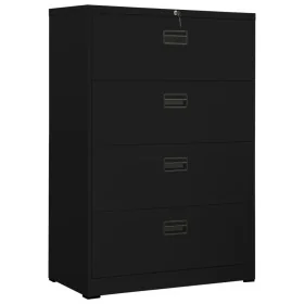 Schwarzer Stahlschrank 90x46x134 cm von , Aktenschränke - Ref: Foro24-336296, Preis: 368,72 €, Rabatt: %