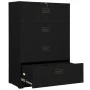 Black steel filing cabinet 90x46x134 cm by , Filing cabinets - Ref: Foro24-336296, Price: 368,72 €, Discount: %