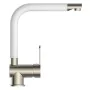 SCHÜTTE High spout sink mixer RIO stainless steel white matte by , Faucets - Ref: Foro24-435061, Price: 90,59 €, Discount: %