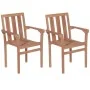Stapelbare Gartenstühle, 2 Stück Massivholz aus Teakholz von , Gartenstühle - Ref: Foro24-44725, Preis: 281,47 €, Rabatt: %