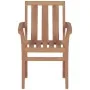 Sillas de jardín apilables 2 unidades madera maciza de teca de , Sillas de jardín - Ref: Foro24-44725, Precio: 281,47 €, Desc...