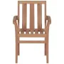 Stackable garden chairs, 2 units, solid teak wood by , Garden chairs - Ref: Foro24-44725, Price: 281,47 €, Discount: %