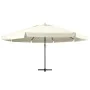 Garden umbrella with white aluminum pole, sand color, 600 cm. by , Umbrellas - Ref: Foro24-47370, Price: 276,61 €, Discount: %