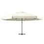 Gartenschirm mit weißem Aluminiummast, Sandfarbe, 600 cm. von , Sonnenschirme - Ref: Foro24-47370, Preis: 271,42 €, Rabatt: %